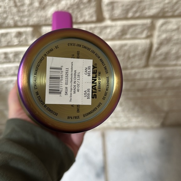 Stanley Starbucks summer 2024 40 oz tumbler 40oz rainbow green purple - Picture 7 of 9